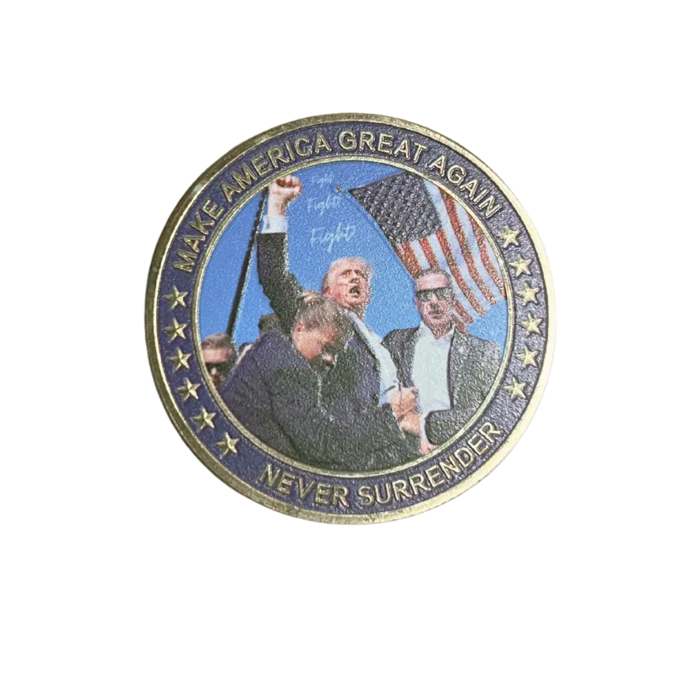 1x TRUMP FIGHT GOLD Coin FREE + $9.95 S/H