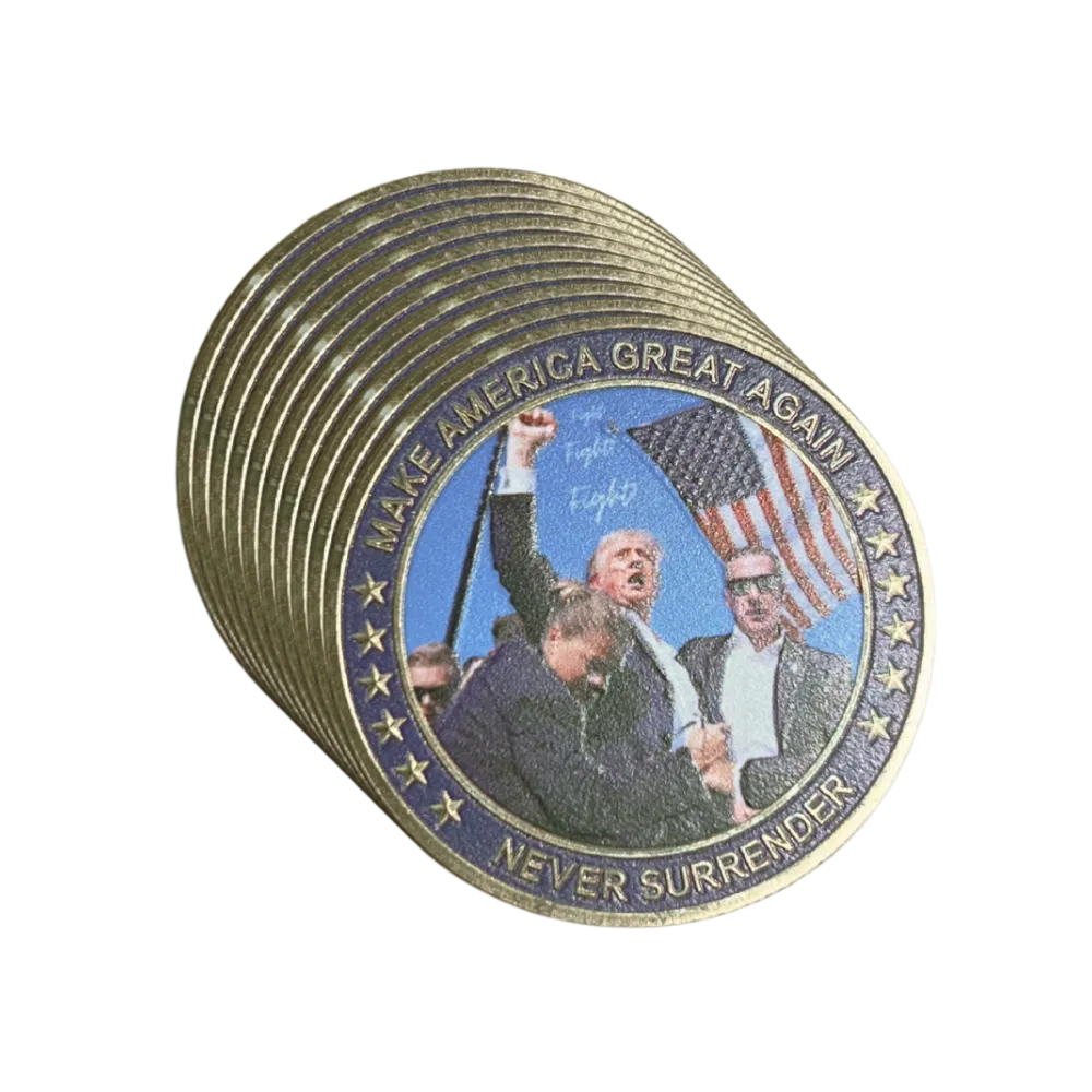 10X TRUMP Fight GOLD Coins FREE + $5.99 S/H EACH (Give it away to Friends & Family)